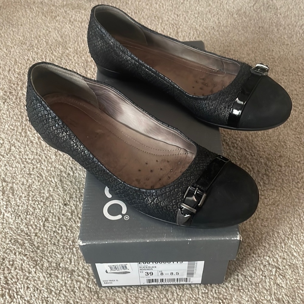 Ecco Touch Ballet Flats Black